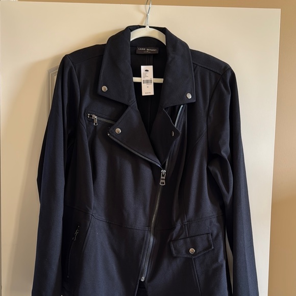 Lane Bryant Black Ponte Moto jacket - Picture 9 of 13